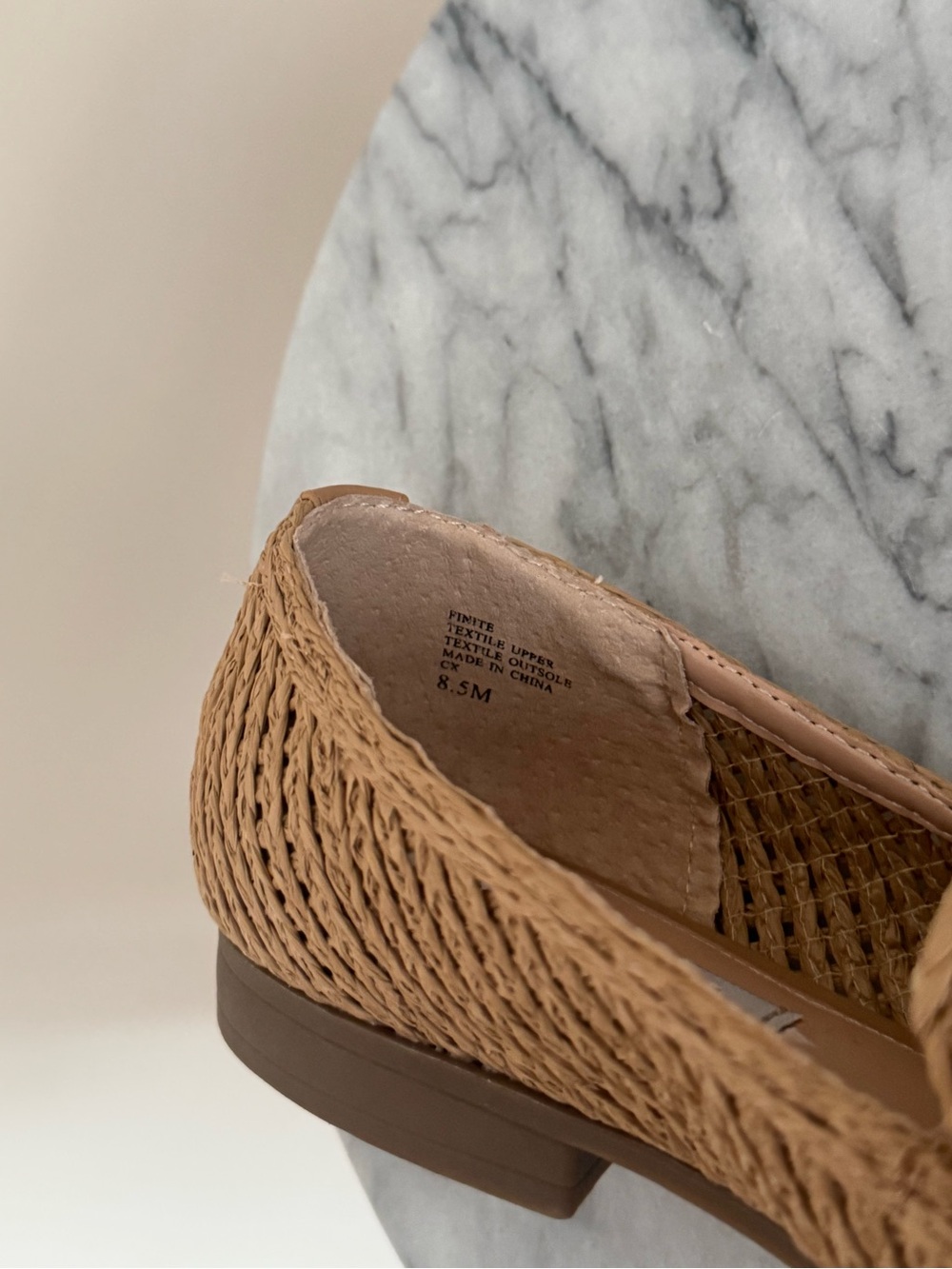 Charles David Finite Raffia Loafers Women’s Size 8.5 Tan Woven Slip On Flats - Picture 9 of 10
